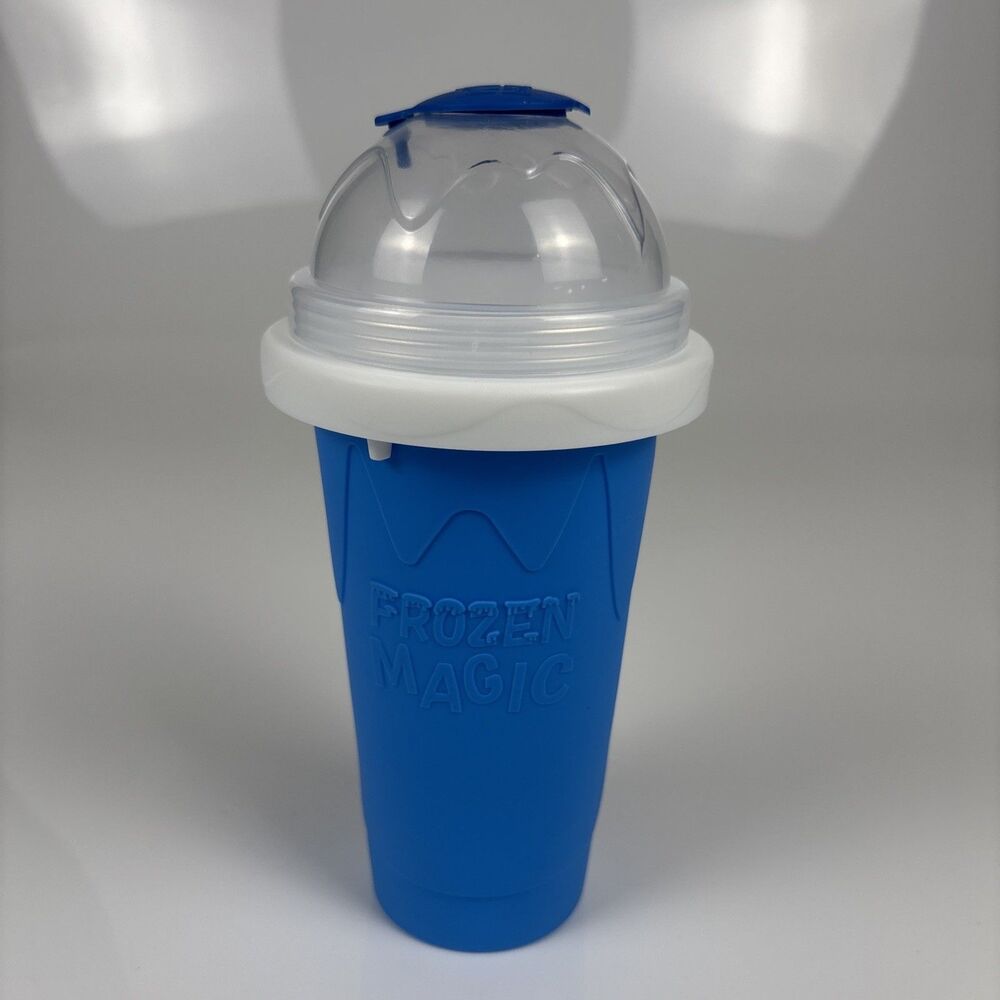 Frozen Magic Squeeze Slushy Maker Cup - DIY Quick Freeze Smoothie Cup - Blue